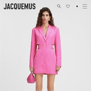 Jacquemus Bari Cut-Out Pink Dress